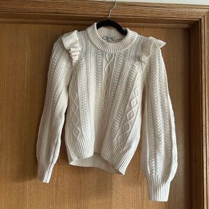 Pre owned Madewell Hollydene ruffle shoulder pullover sweater